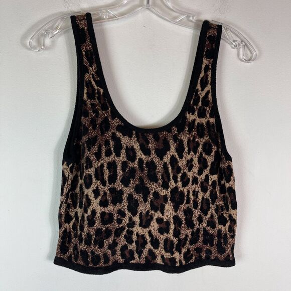 Alice + Olivia NWT Daryn Sleeveless Leopard Print Tank Size XL - Picture 3 of 6